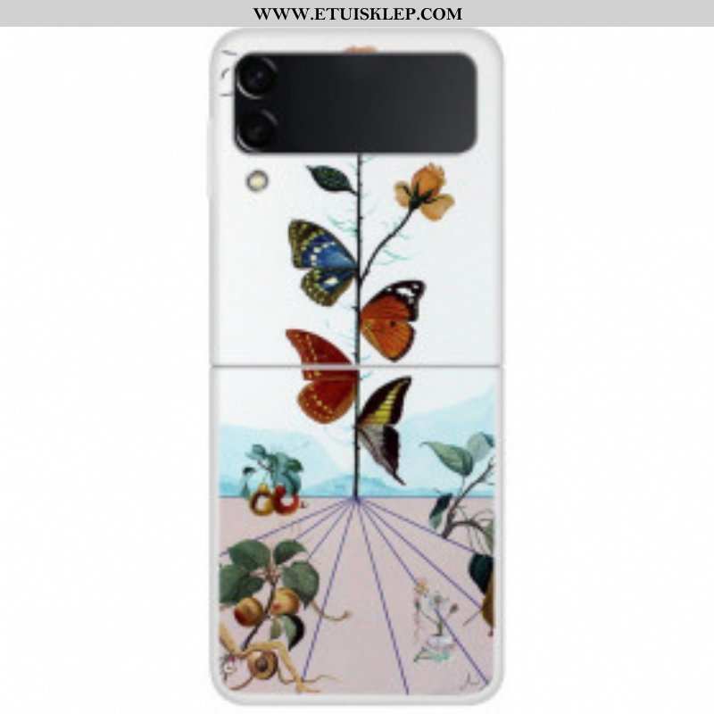 Etui do Samsung Galaxy Z Flip 3 5G Etui Folio Motyle Natury